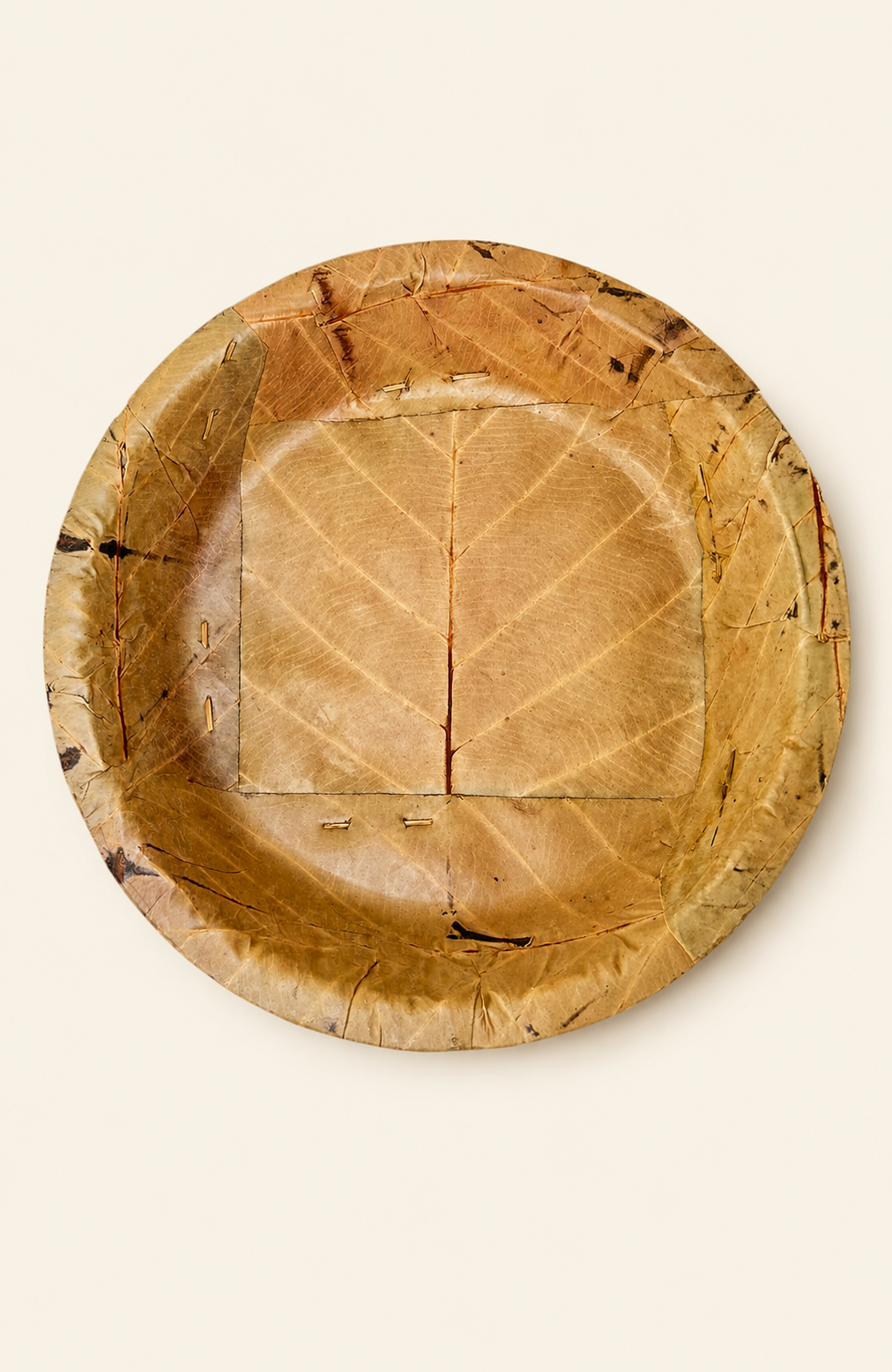 7.5" Sal Leaf Plates - Naturally Textured Leaf Plates for Appetizers, Desserts, Picnics & Gatherings
