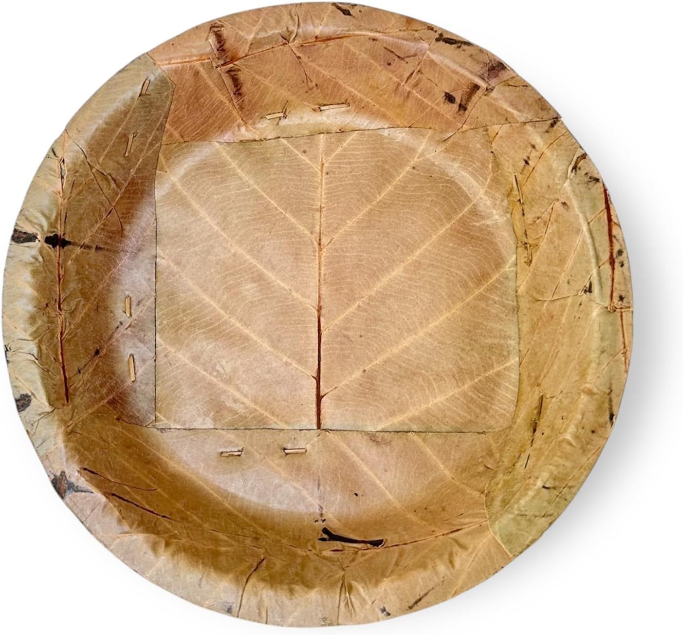 7.5" Sal Leaf Plates - Naturally Textured Leaf Plates for Appetizers, Desserts, Picnics & Gatherings