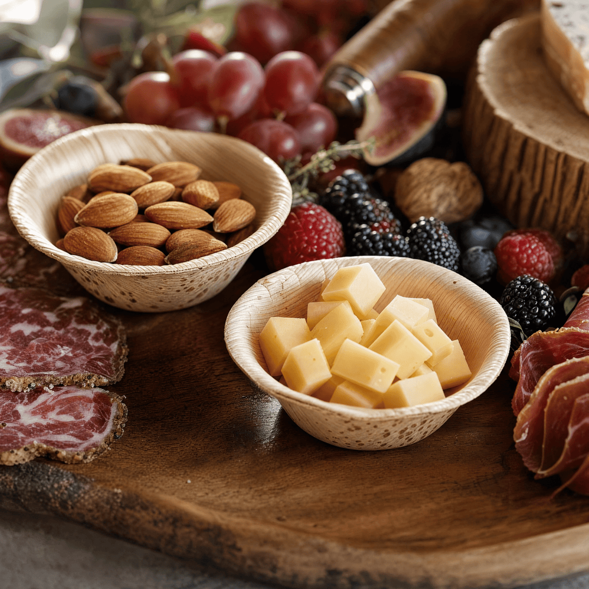 Mini Bamboo Leaf Bowls - Eco-Chic Tasting & Appetizer Cups for Charcuterie Boards - Leaf with life