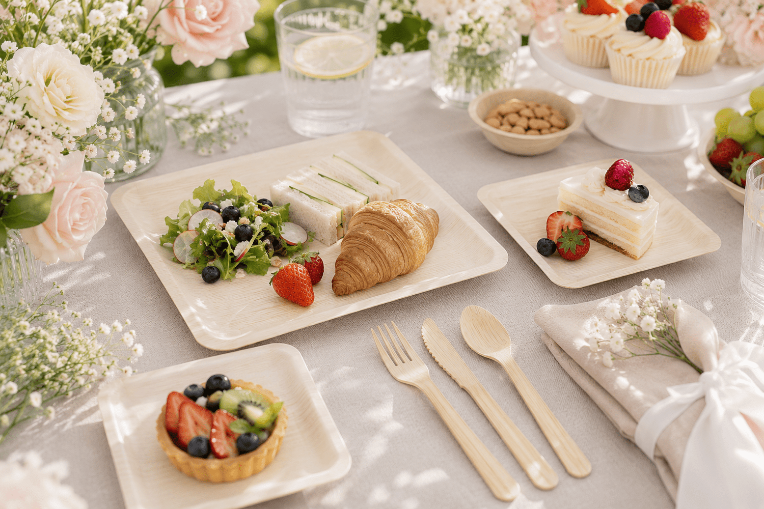 Bamboo Plates for Wedding Showers and Brunch Tables: When They Make the Most Sense - Leaf with life