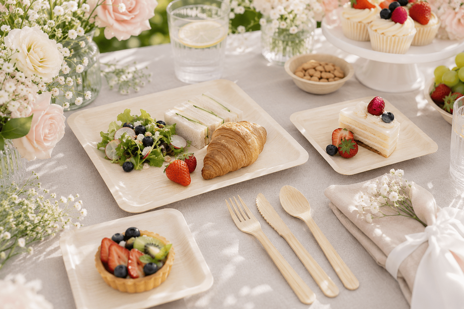 Bamboo Plates for Wedding Showers and Brunch Tables: When They Make the Most Sense - Leaf with life