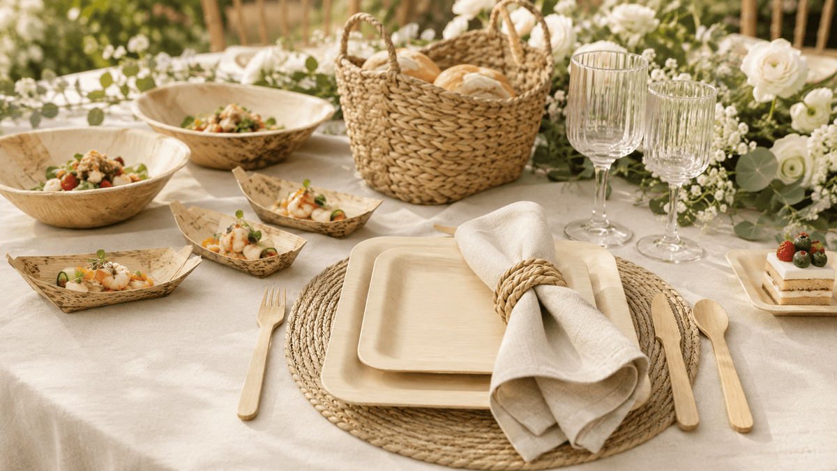 Bamboo Wedding Dinnerware Set vs Mix-and-Match: When a 100-Guest Set Is Smarter Than Buying Piece by Piece - Leaf with life