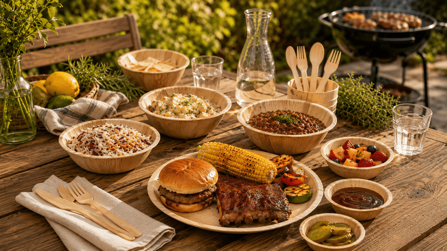 Father's Day BBQ Table Guide: Compostable Plates and Bowls for Backyard Hosting - Leaf with life