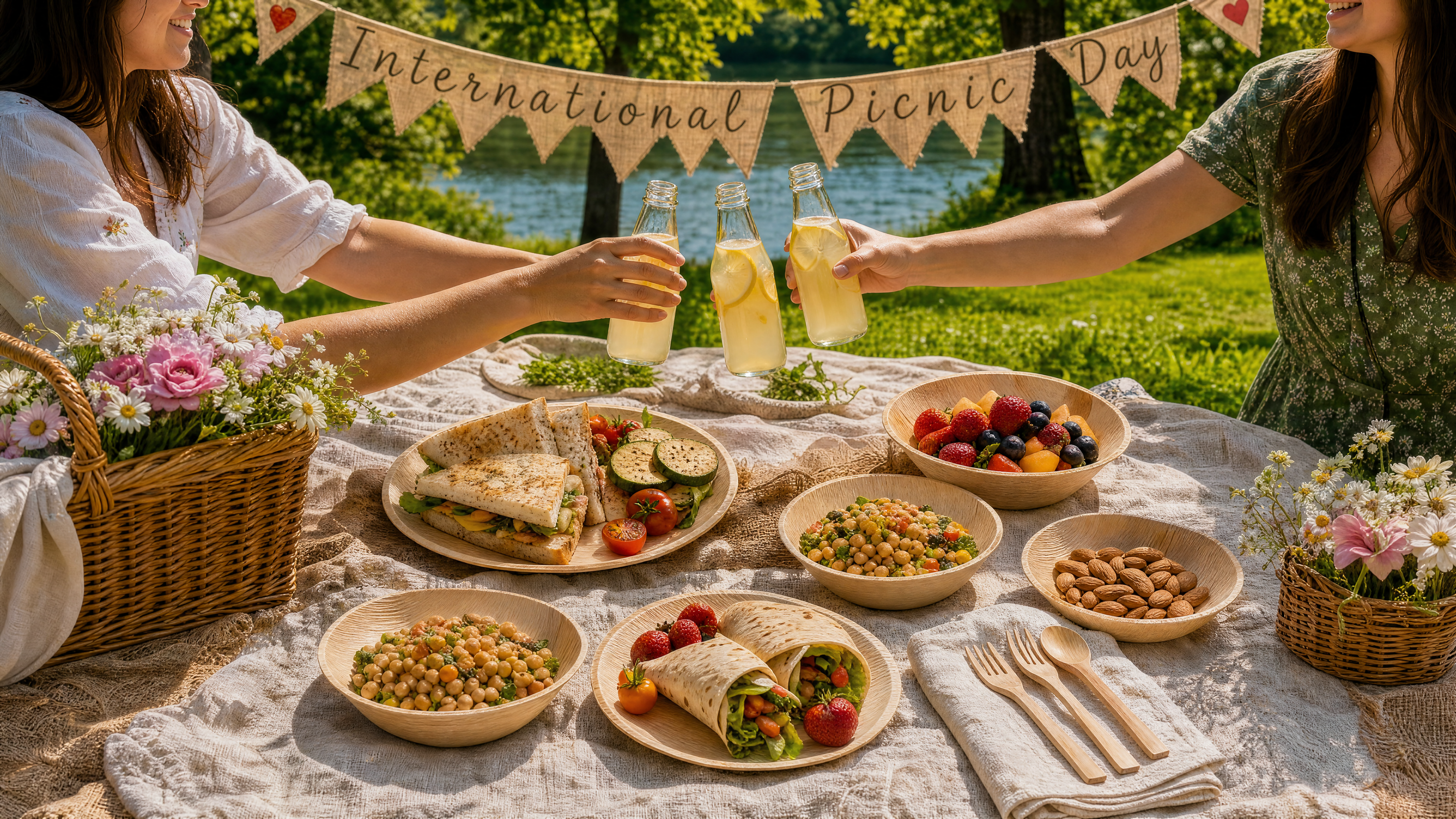 International Picnic Day Table Guide: Compostable Plates, Bowls, and Cutlery for Outdoor Meals - Leaf with life