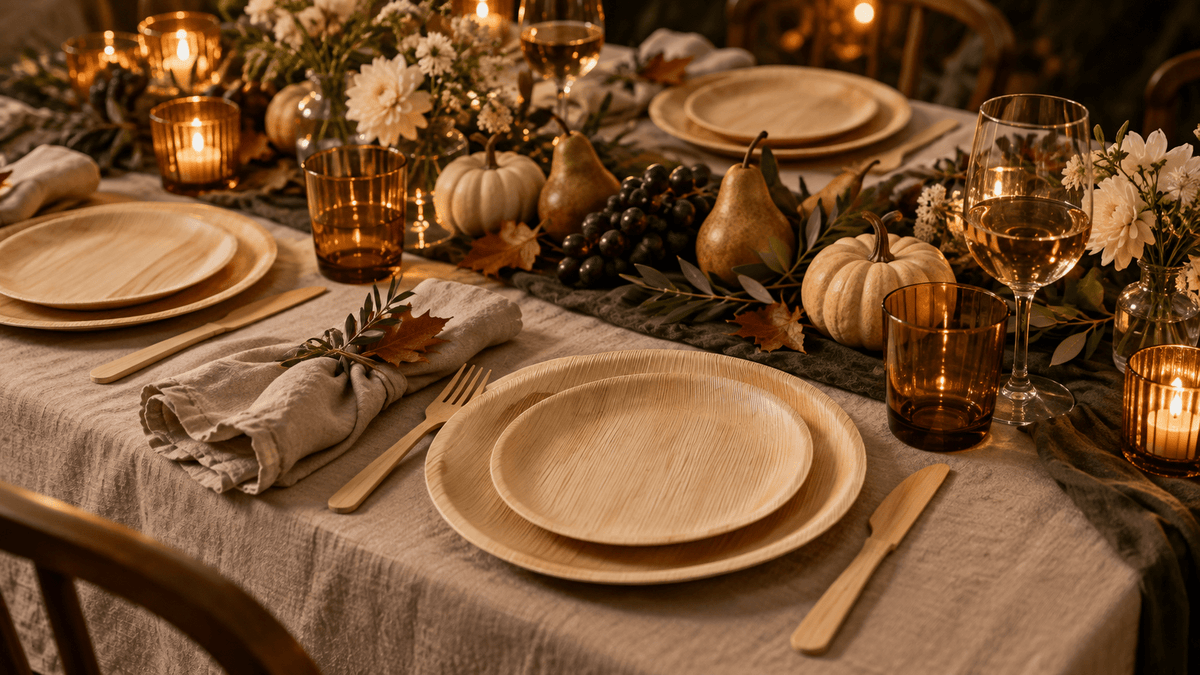 Natural Halloween Tablescape Ideas for a Moody Dinner Party - Leaf with life