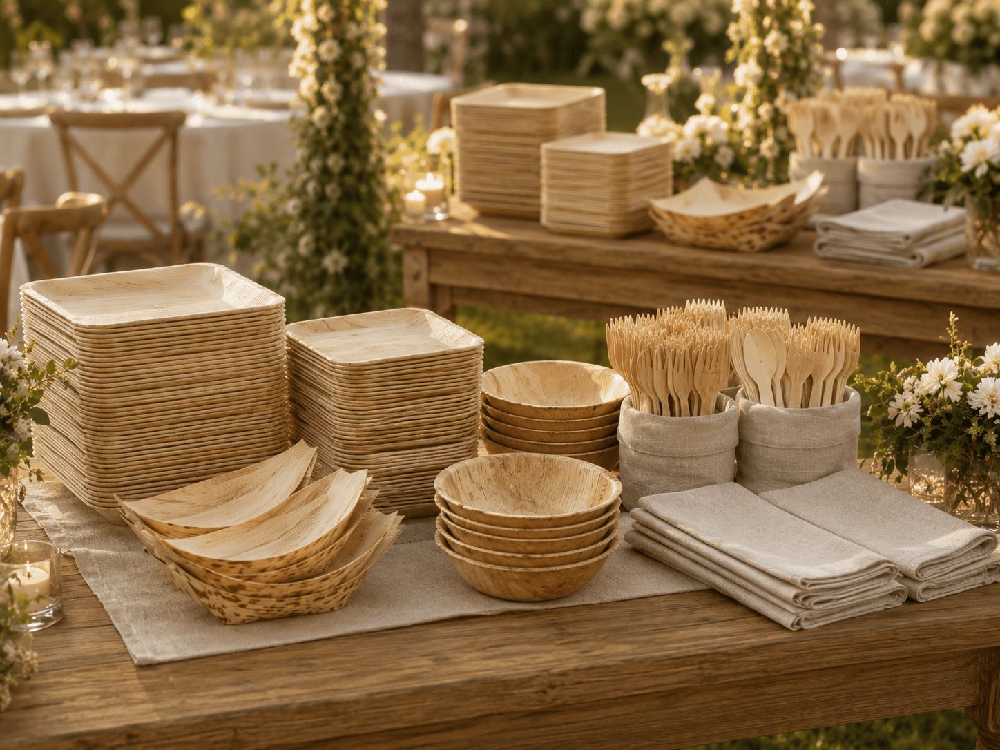 Palm Leaf Plates Bulk and Wholesale: A Planning Guide for Catering, Weddings, and Events - Leaf with life