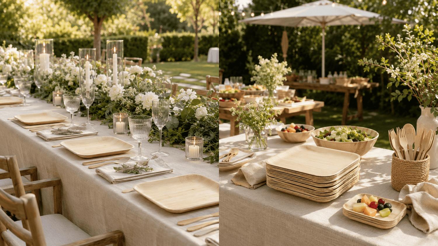 Palm Leaf Plates for Outdoor Receptions vs Backyard Parties: What Changes in Quantity and Setup? - Leaf with life