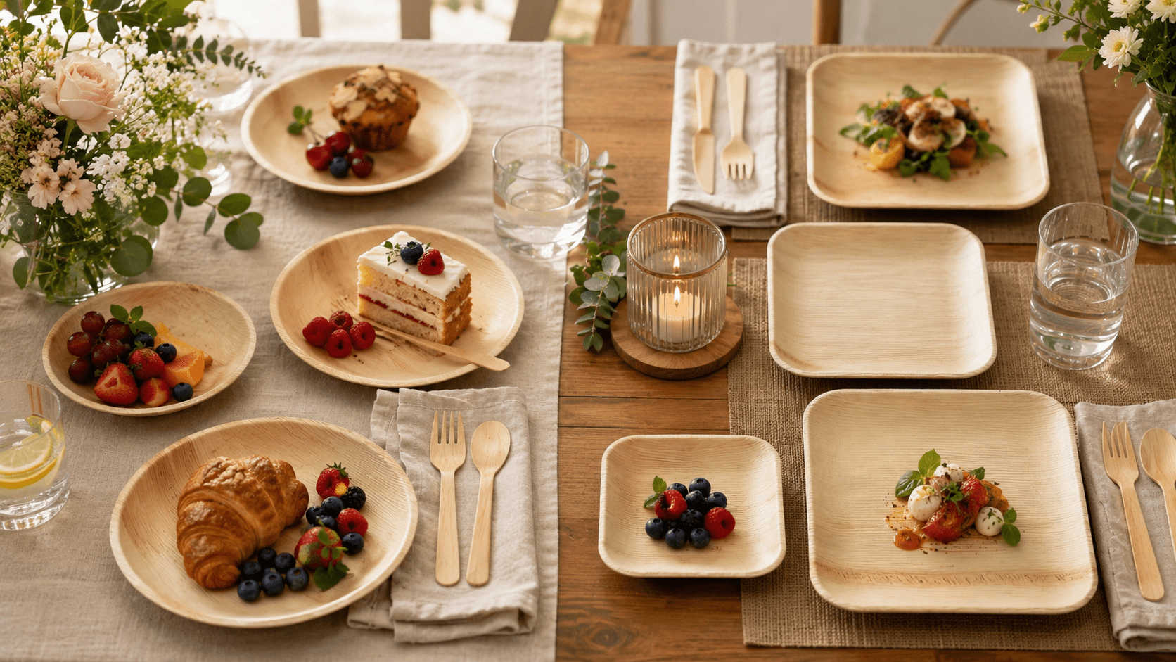 Round vs Square Palm Leaf Plates FAQ: How to Choose by Scene, Menu, and Table Mood - Leaf with life