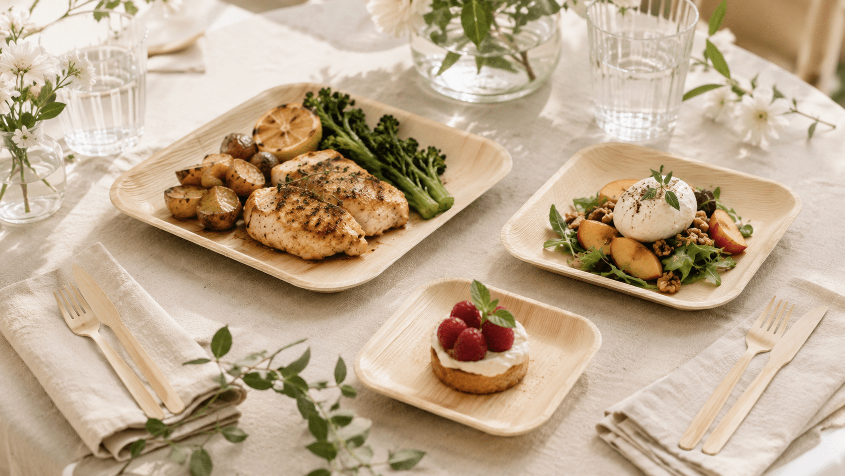 Square Palm Leaf Plate Sizes: How to Choose 6 Inch, 8 Inch, and 10 Inch Plates for Parties and Events - Leaf with life