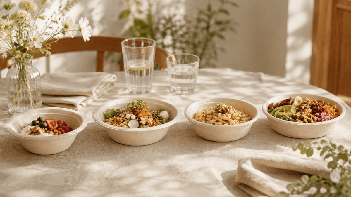 Sugarcane Bowl Size Guide: 12, 16, 20, and 32 oz - Leaf with life