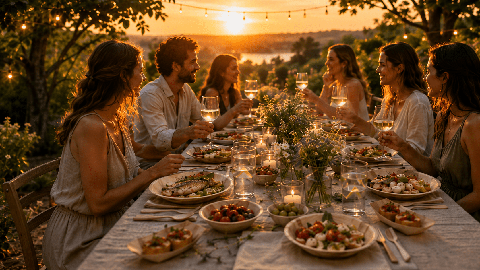 Summer Solstice Dinner Table: A Natural Guide to Outdoor Zero-Waste Hosting - Leaf with life