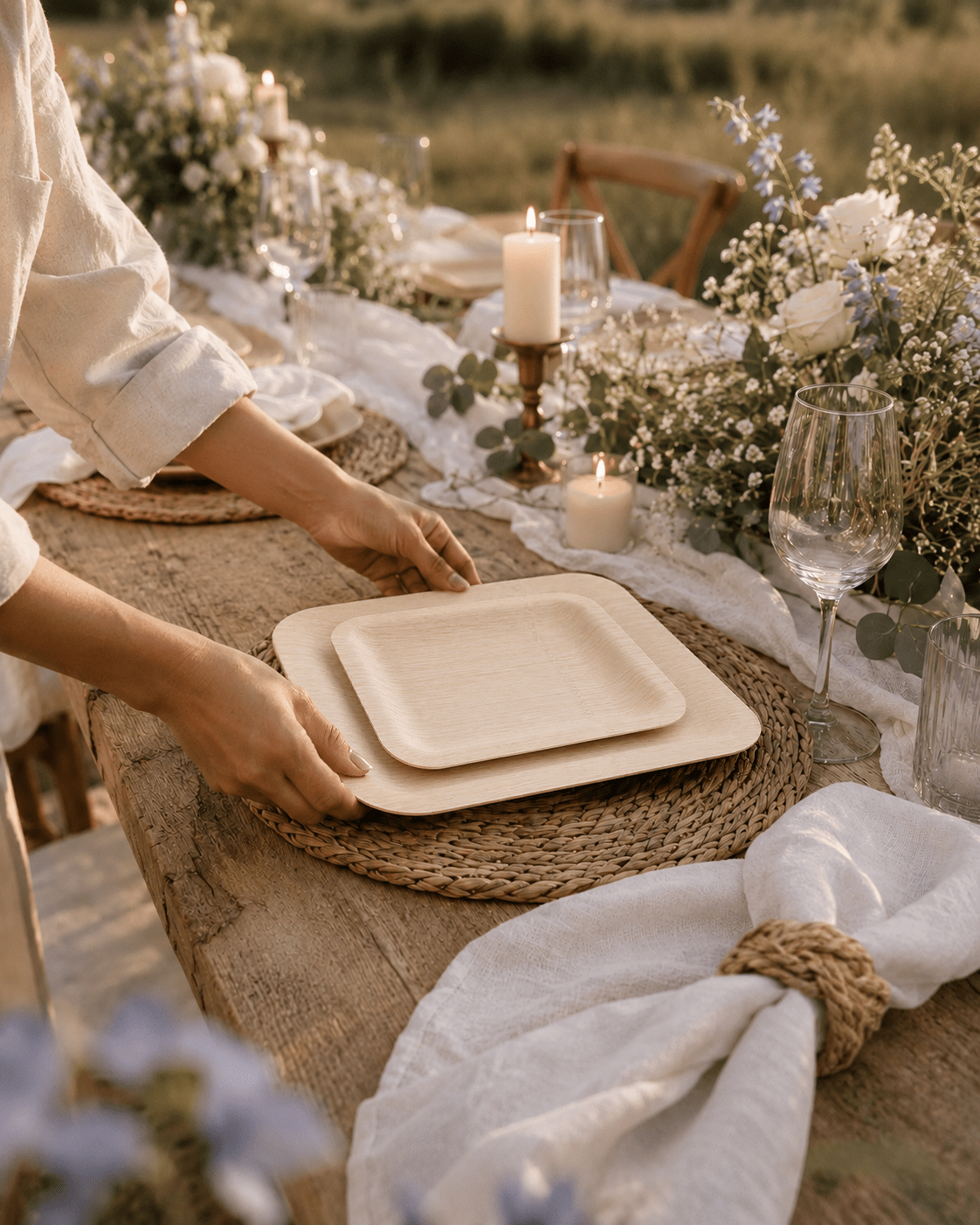 Natural &amp; Compostable Plates - Leaf with life