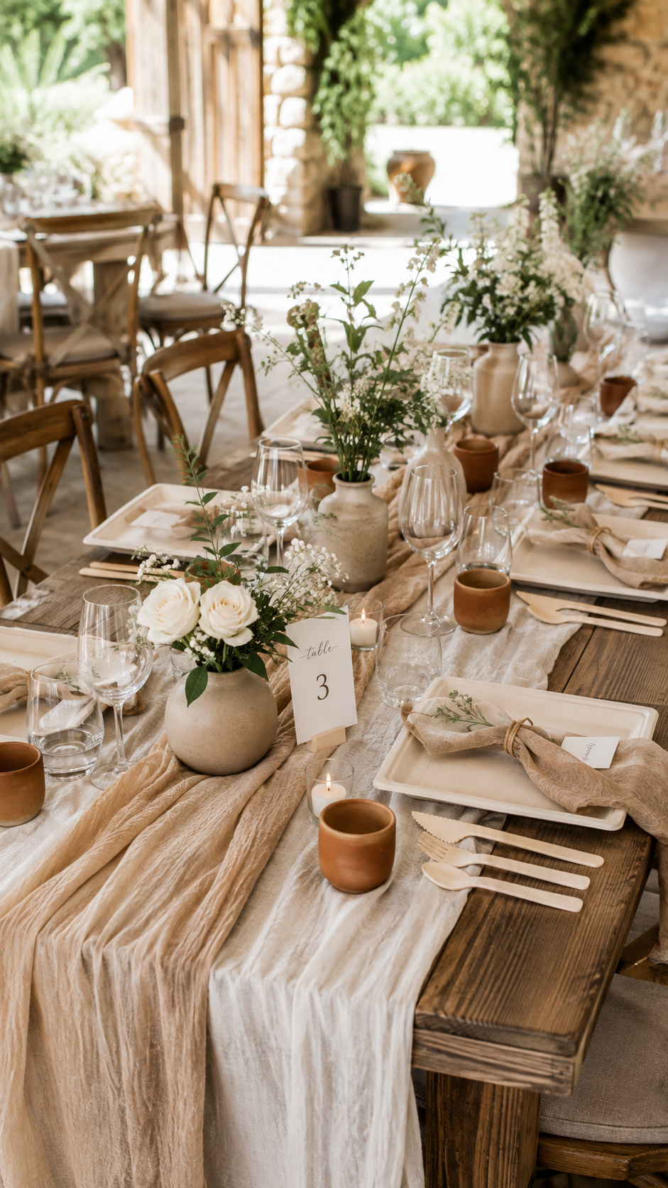 6 in / 10in Natural Sugarcane Square Plates - Appetizer &amp; Dinner Plates for Gatherings
