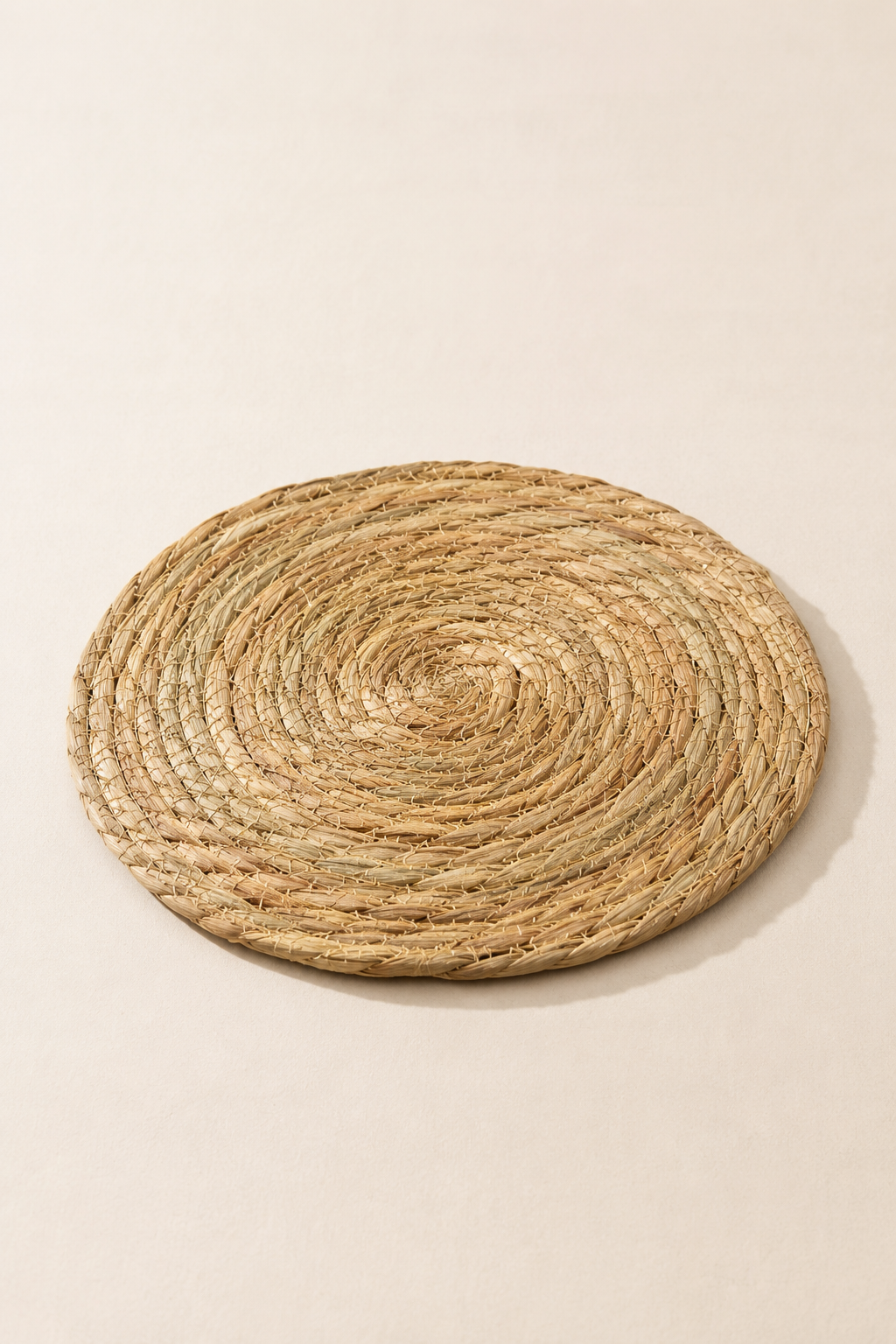 12" Round Water Hyacinth Placemats - Handwoven Table Mats for Weddings &amp; Gatherings -  Leaf with Life