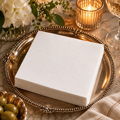 2-Ply White Paper Napkins - Soft &amp; Absorbent Disposable Napkins for Parties &amp; Gatherings