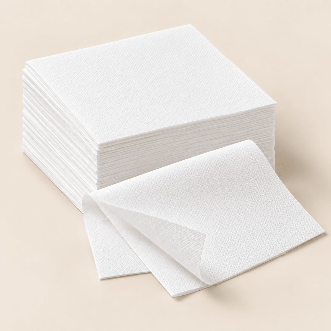 2-Ply White Paper Napkins - Soft &amp; Absorbent Disposable Napkins for Parties &amp; Gatherings - Leaf with life