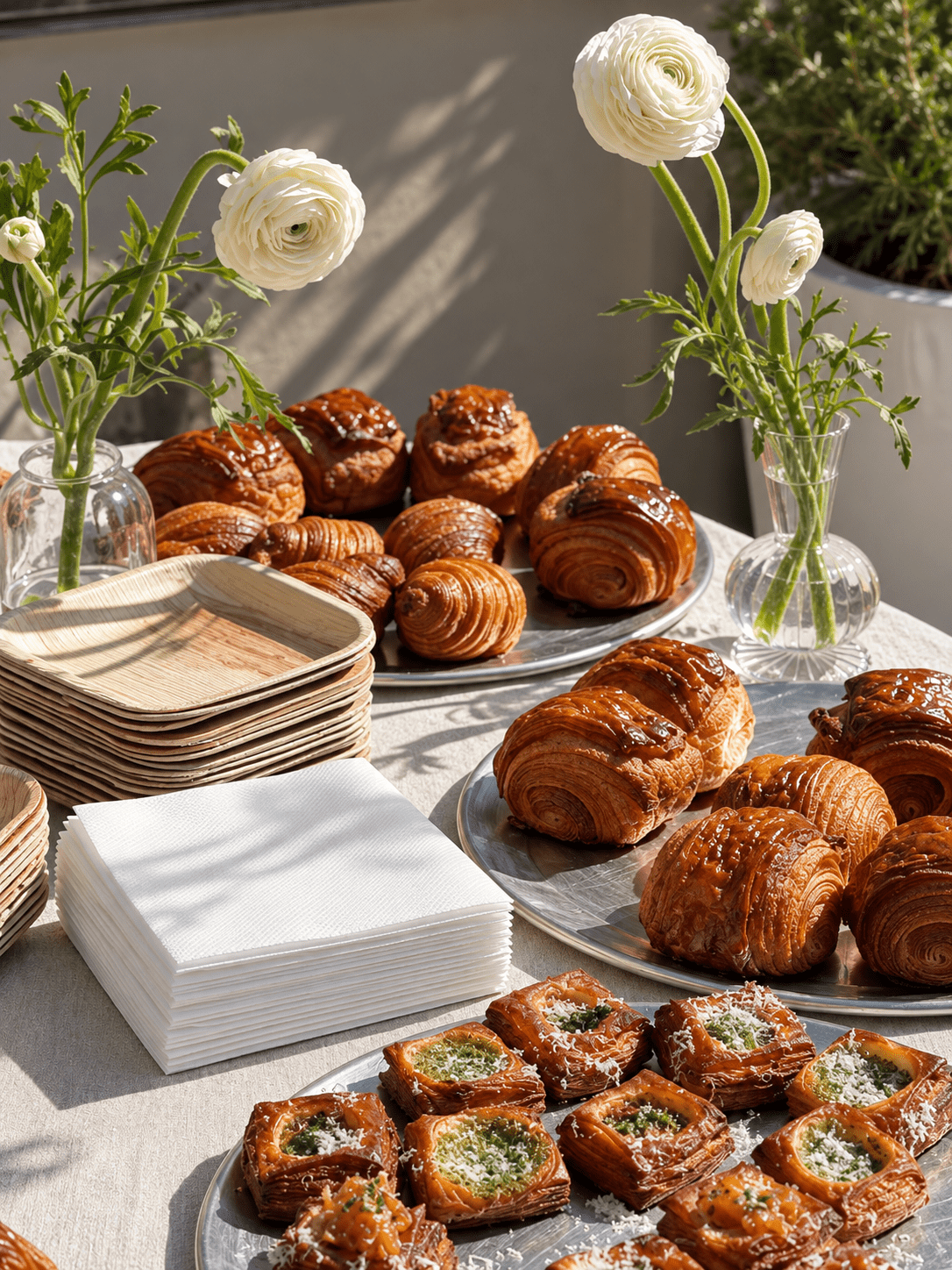 2-Ply White Paper Napkins - Soft &amp; Absorbent Disposable Napkins for Parties &amp; Gatherings - Leaf with life