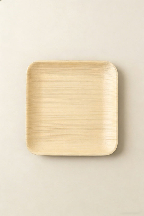 6 in / 10 in Square Palm Leaf Plates - Heavy - Duty Leak - Proof Dinnerware for Weddings &amp; Events - Leaf with life