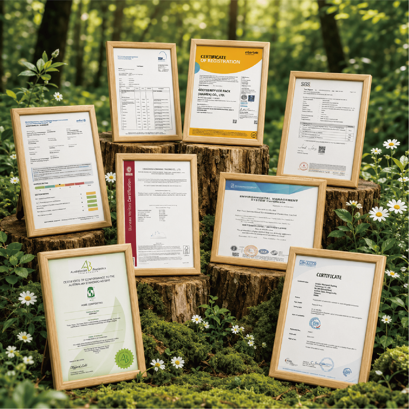 7 in / 10 in Square Bamboo Plates | Wabi - Sabi Elegance &amp; Fine - Grain Texture | 100% Natural &amp; Compostable - Leaf with life