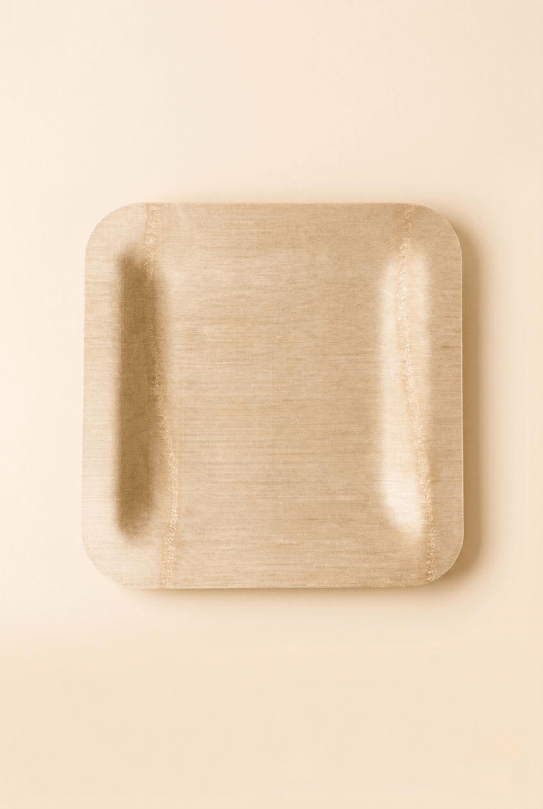 7 in / 10 in Square Bamboo Plates | Wabi - Sabi Elegance & Fine - Grain Texture | 100% Natural & Compostable - Leaf with life