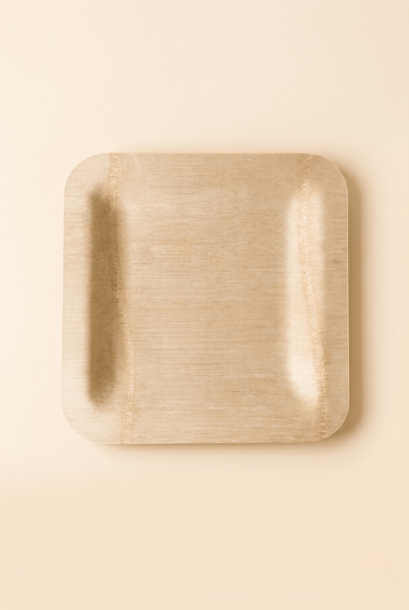 7 in / 10 in Square Bamboo Plates | Wabi - Sabi Elegance &amp; Fine - Grain Texture | 100% Natural &amp; Compostable - Leaf with life