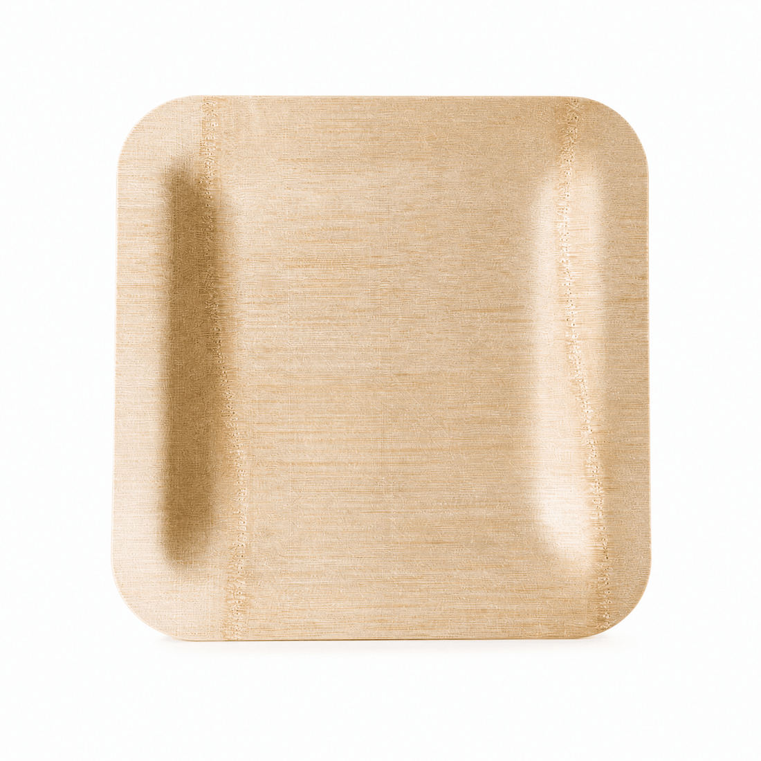 7 in / 10 in Square Bamboo Plates | Wabi - Sabi Elegance &amp; Fine - Grain Texture | 100% Natural &amp; Compostable - Leaf with life