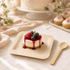 7 in / 10 in Square Bamboo Plates | Wabi-Sabi Elegance & Fine-Grain Texture | 100% Natural & Compostable - Leaf with life