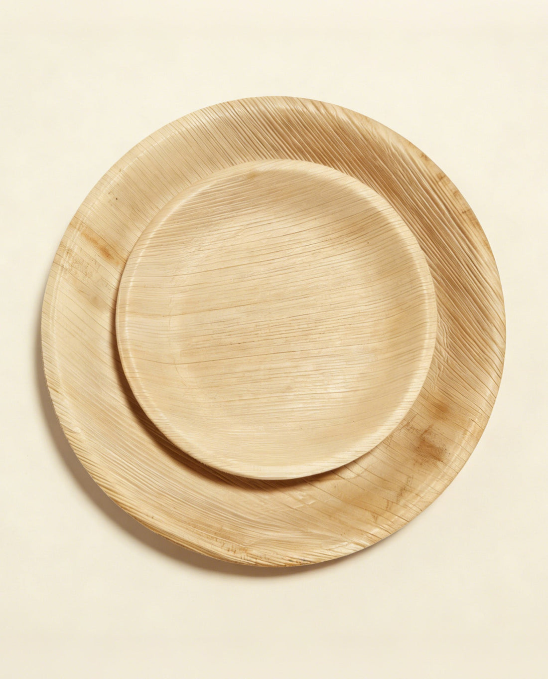7.5" &amp; 10" Round Palm Leaf Plates Sets - Compostable Dinnerware Set for Weddings &amp; Catering - Leaf with life