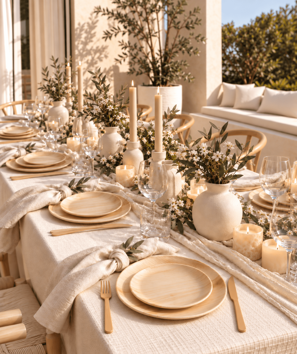 7.5" &amp; 10" Round Palm Leaf Plates Sets - Compostable Dinnerware Set for Weddings &amp; Catering - Leaf with life