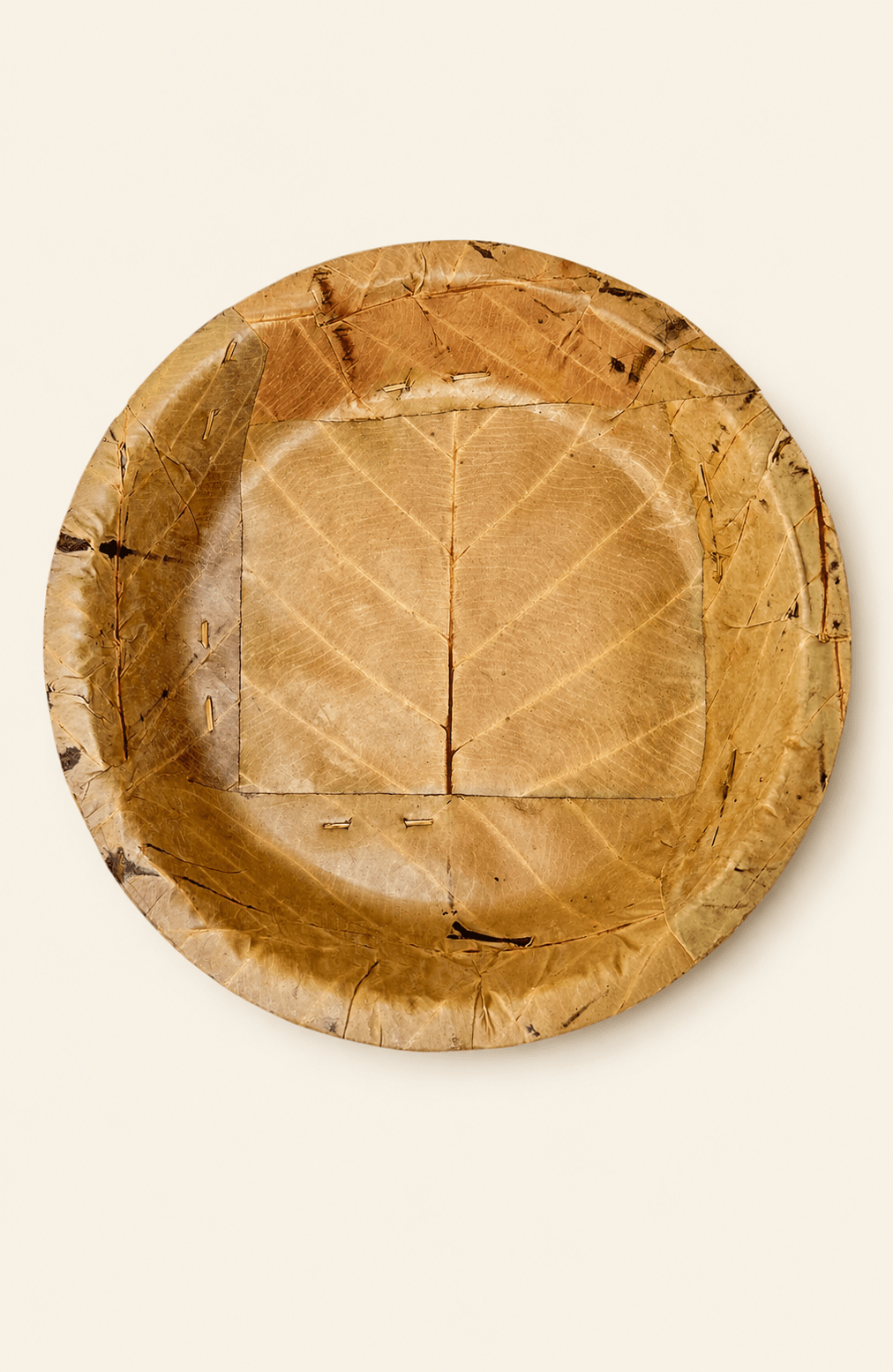 7.5" Sal Leaf Plates - Naturally Textured Leaf Plates for Appetizers, Desserts, Picnics &amp; Gatherings - Leaf with life