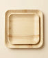 7.85" & 10" Square Palm Leaf Plates Sets - Compostable Modern Dinnerware for Weddings & Events - Leaf with life