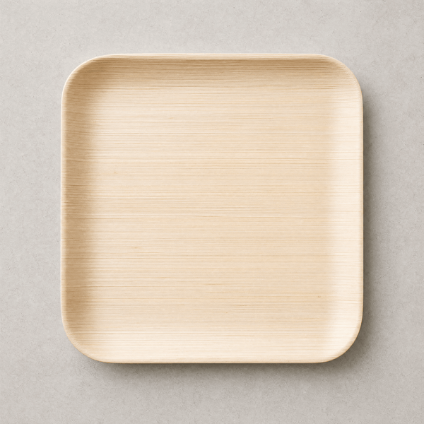 8 in Square Palm Leaf Plates - Heavy - Duty Sustainable Plates for Parties &amp; Events - Leaf with life