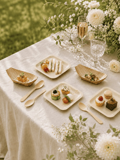 A Graceful Finish | Bamboo Wedding Dessert Set - Leaf with life