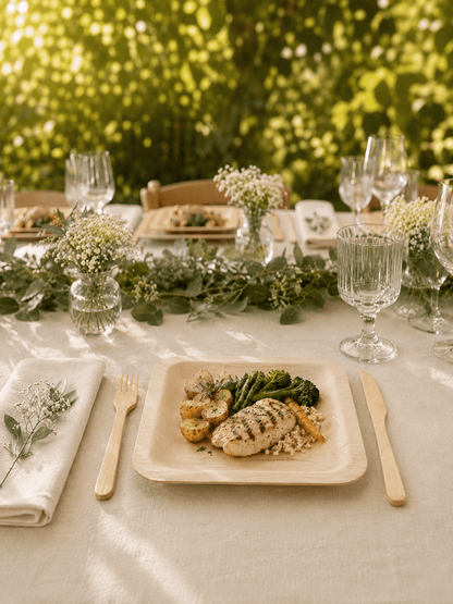 A Welcoming Table | Bamboo Wedding Dinner Set - Leaf with life