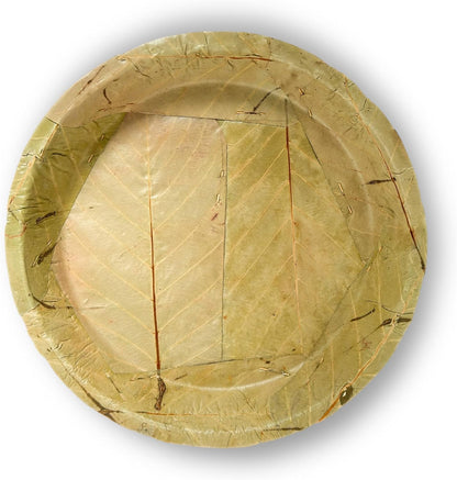 Single Use Sal Leaf Plates (11 Inch, 25/Pack) | Zero Waste, Biodegradable, Backyard Compostable | for Parties, Picnics, Bbq’S, Weddings, Outdoor Festivals, 11Inch Plates