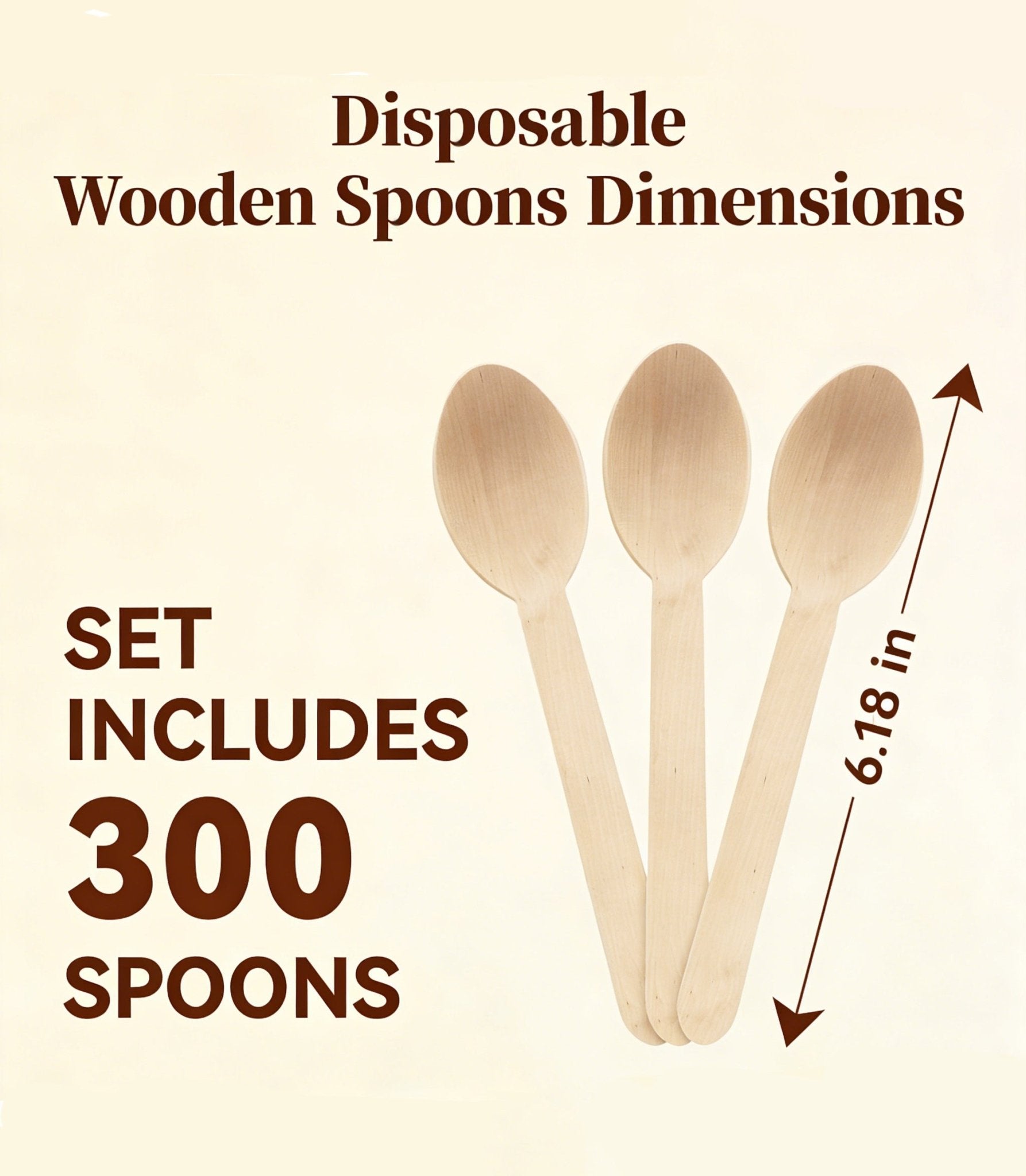 Compostable Splinter - Free Wooden Cutlery Set - Heavy - Duty Fork, Knife &amp; Spoon for Events - Leaf with life