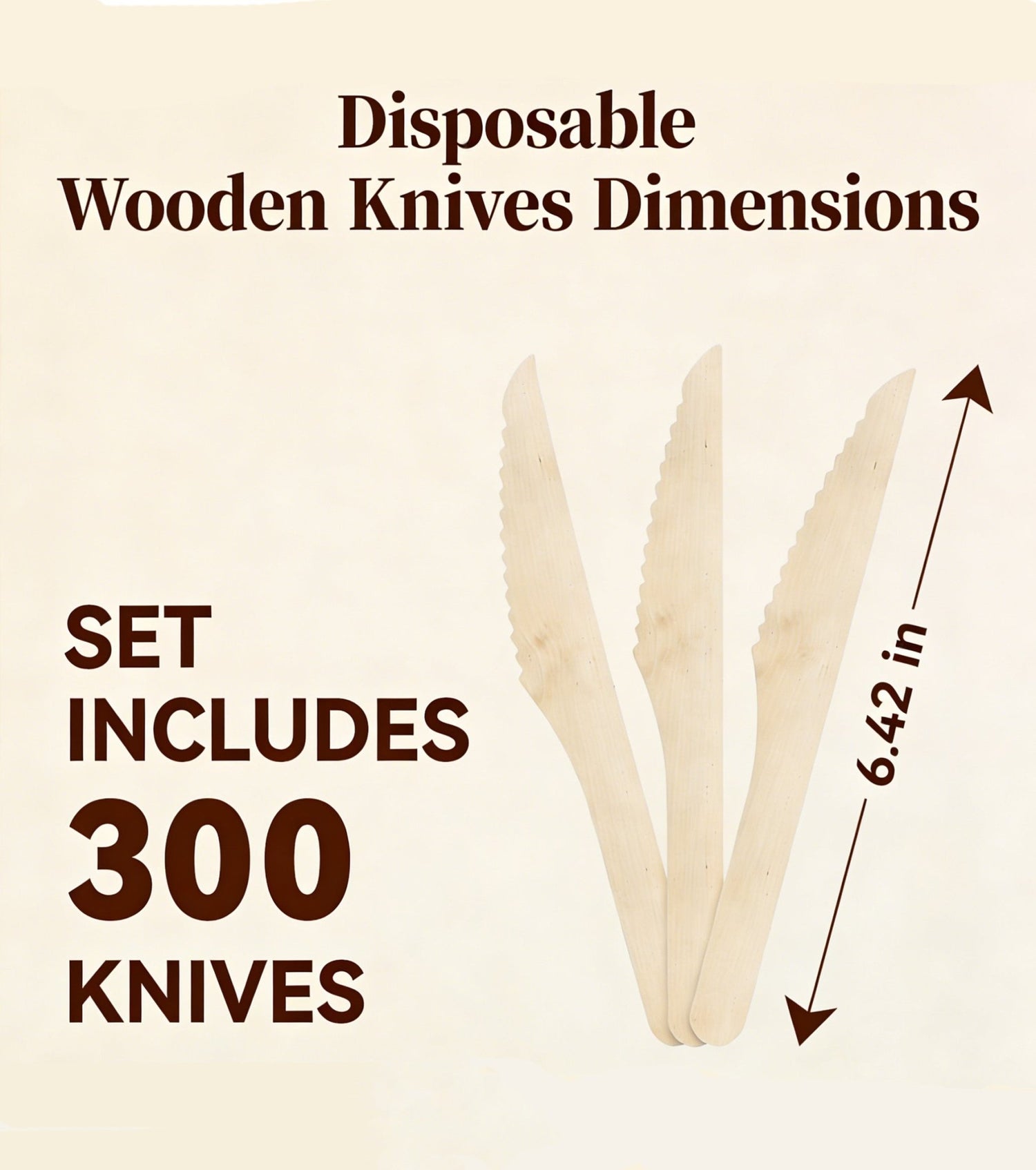 Compostable Splinter - Free Wooden Cutlery Set - Heavy - Duty Fork, Knife &amp; Spoon for Events - Leaf with life