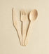 Compostable Splinter - Free Wooden Cutlery Set - Heavy - Duty Fork, Knife & Spoon for Events - Leaf with life