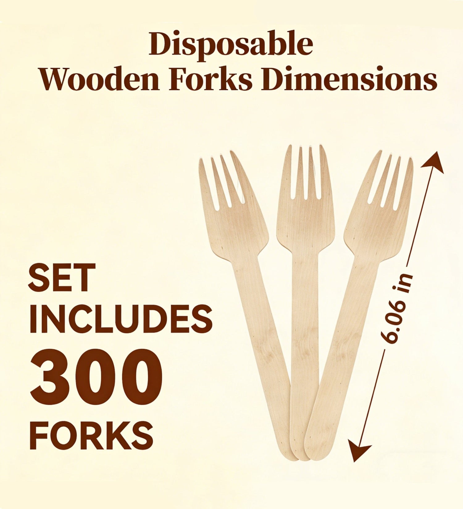 Compostable Splinter - Free Wooden Cutlery Set - Heavy - Duty Fork, Knife &amp; Spoon for Events - Leaf with life