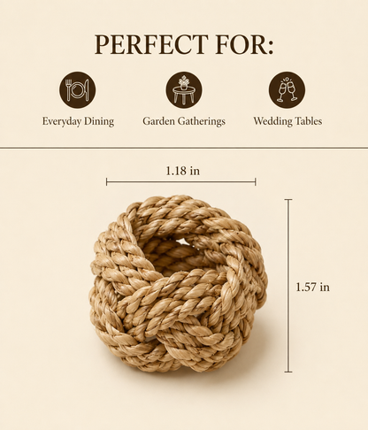 Handwoven Corn Husk Napkin Rings for Weddings &amp; Dining, Set of 6