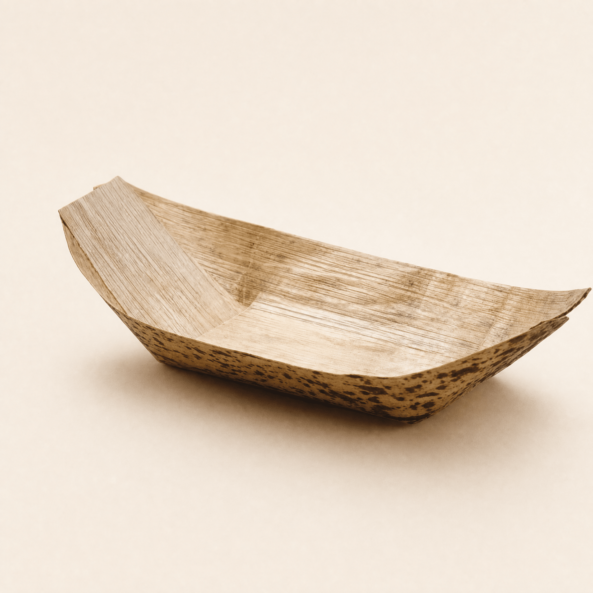 Premium Eco - Friendly Bamboo Food Boats - Disposable Catering Serving Trays for Parties &amp; Events - Leaf with life