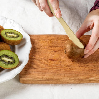 Sturdy Splinter - Free Bamboo Cutlery Set - Compostable Fork, Knife &amp; Spoon for Events - Leaf with life